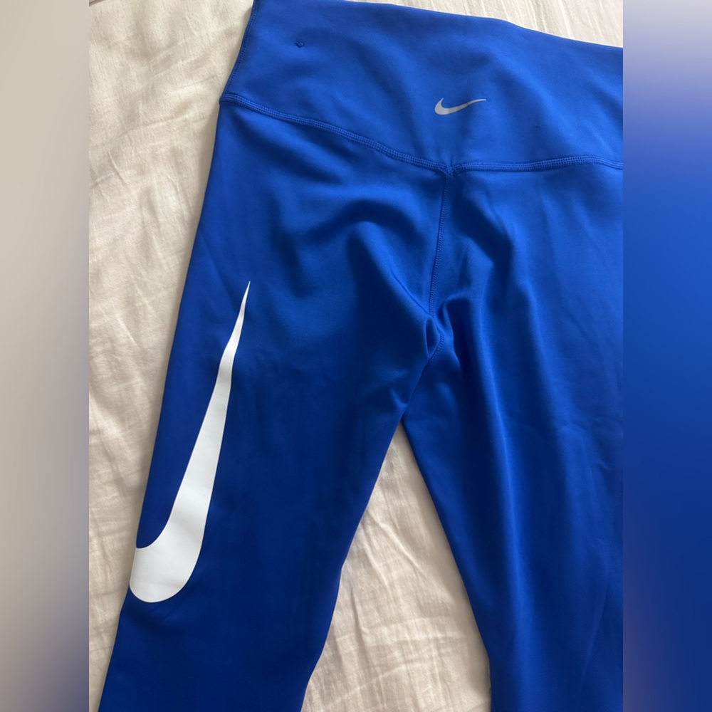 Nike womens Leggings in Bold Blue with White Accents